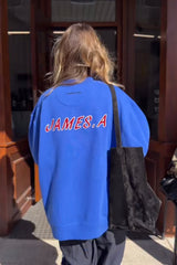 A James Sweatshirt Cobalt Blue
