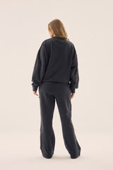 AJ Logo Stripe Trackpant Washed Black