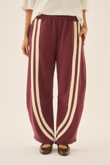 Barrel Trackpant Burgundy - Pre Order