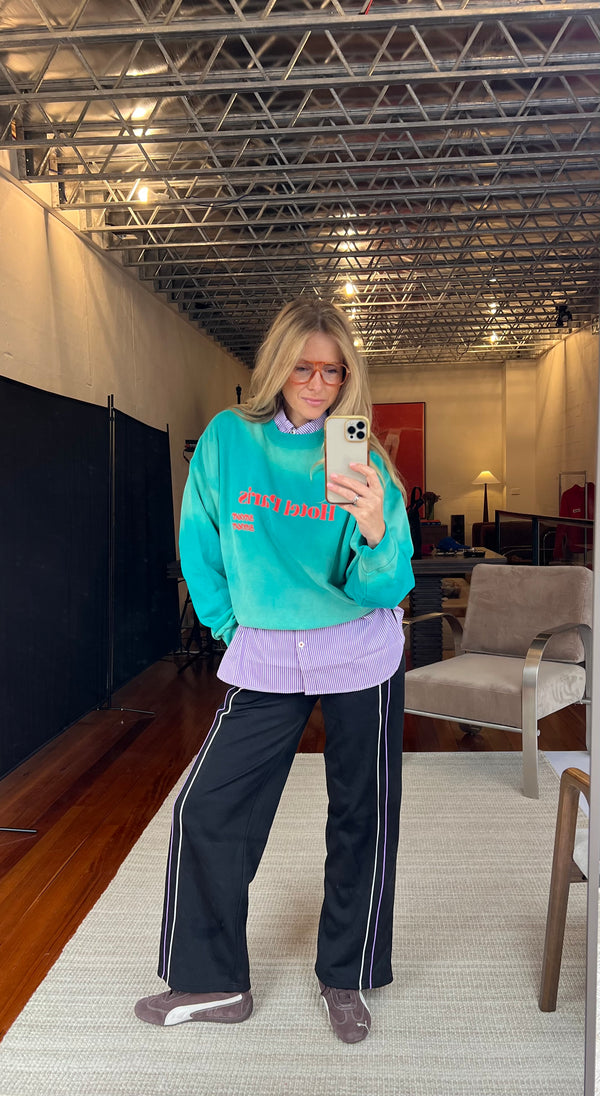 Hotel Paris Sweatshirt Washed Ocean Green