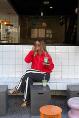 Sherpa Zip Through Jacket Red Alert