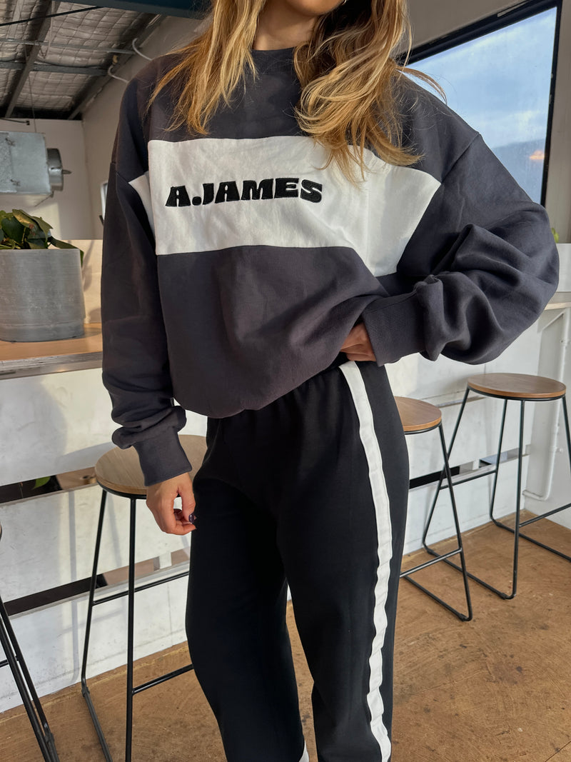 A James Sweatshirt Washed Black