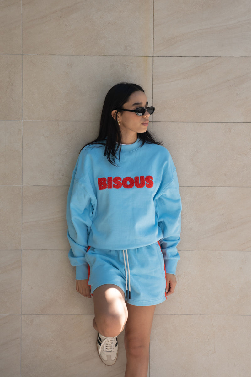 Bisous Sweatshirt Ice Blue