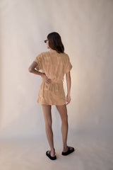 Seaside Terry Kimono Dress Macadamia - New Arrival