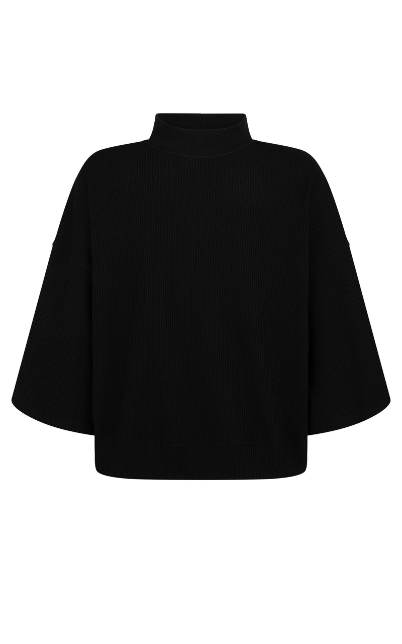 Waffle Turtleneck Noir