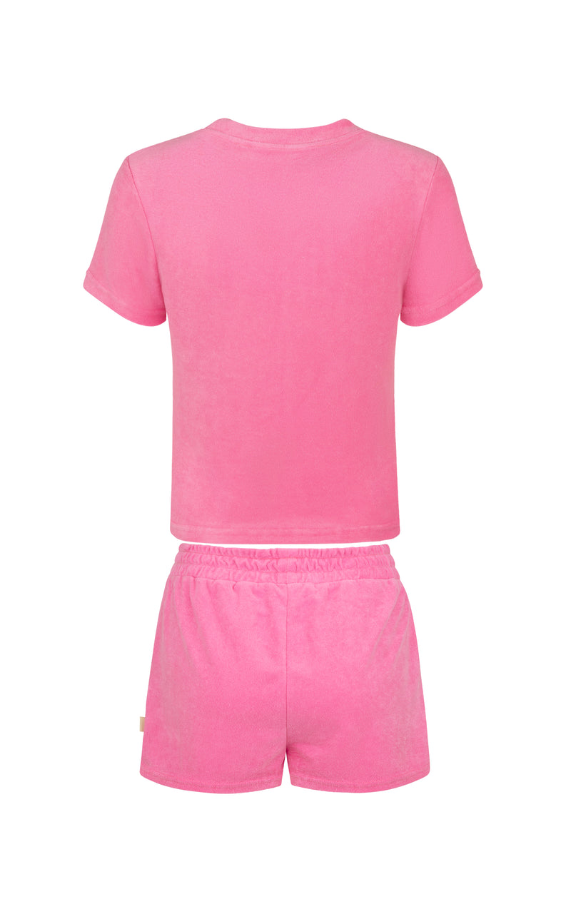 Terry Fitted Classic Set Candy Pink