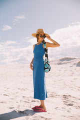 La Mer Terry Cutout Dress French Blue Ocelot